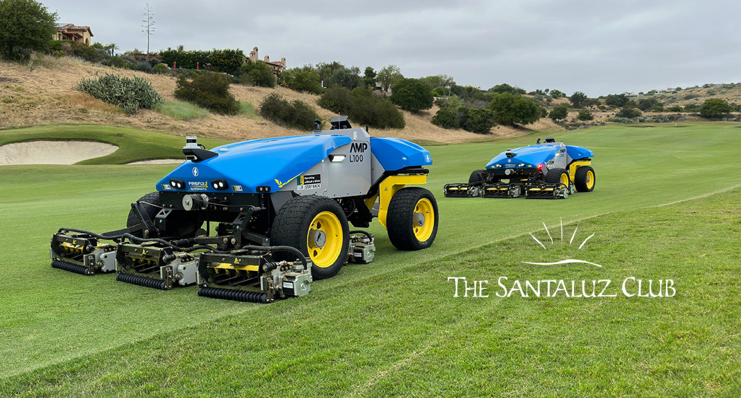 Two FireFly AMP mowers at The Santaluz Club