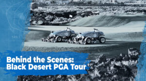 Video thumbnail of Behind the Scenes Black Desert PGA Tour showing two FireFly AMP mowers at Black Desert Resort