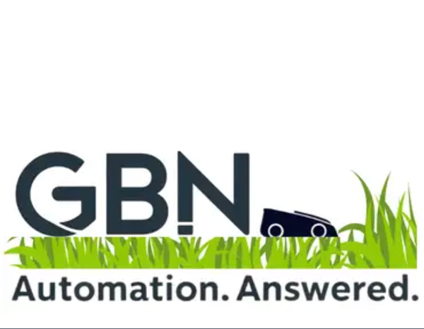 The GrassBot Network logo, Automation. Answered.