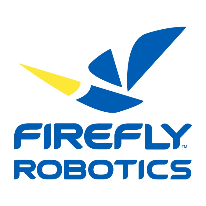 FireFly Robotics blue/yellow logo on white square