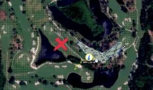 map showing skipped fairway