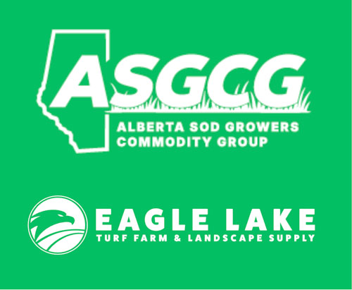 Alberta Sod Growers Commodity Group logo and Eagle Lake Turf Farm & Landscape Supply logo